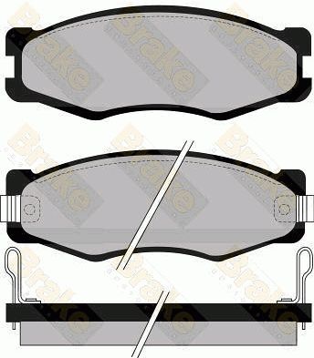 BRAKE ENGINEERING Комплект тормозных колодок, дисковый тормоз PA601